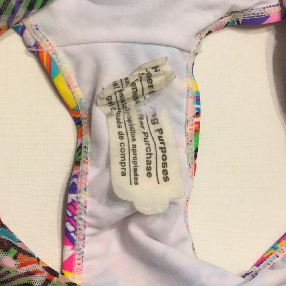Op Skirted Scoop Bikini Bottoms Bright Geometric - Picture 8 of 8